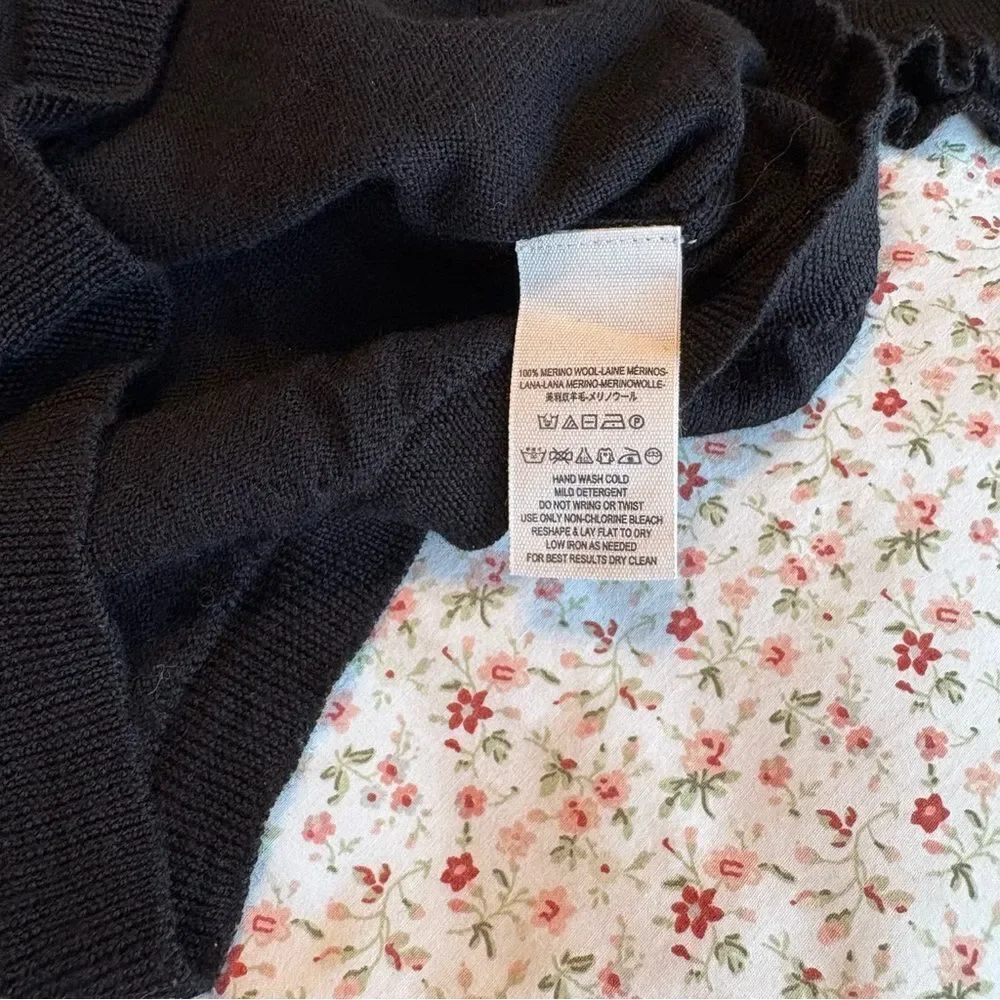 Needle And Thread Merino Pullover in Black FREE PEOPLE